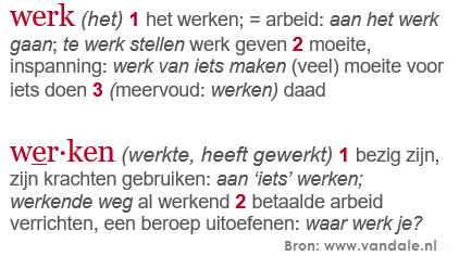 definitie werk werken